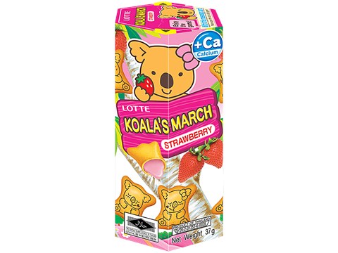 Lotte Koala's March Strawberry Milk, 37 g
