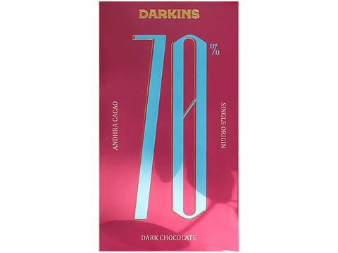 Darkins 70% Artisanal Dark Chocolate - Andhra Pradesh Single Origin, 65 g