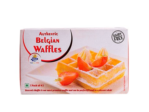 Dely Authentic Belgian Waffles - Dairy Free & No Added Preservatives, 4 pcs