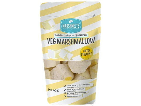 Marshmelts Veg Marshmallow - Cheese Pineapple, 60 g