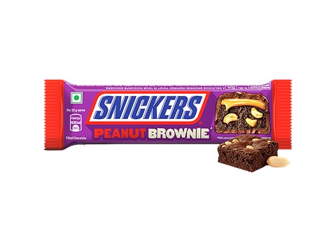 Snickers Peanut Brownie Chocolate Bar, 45 g