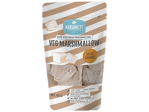 Marshmelts Veg Marshmallow - Salted Caramel, 60 g