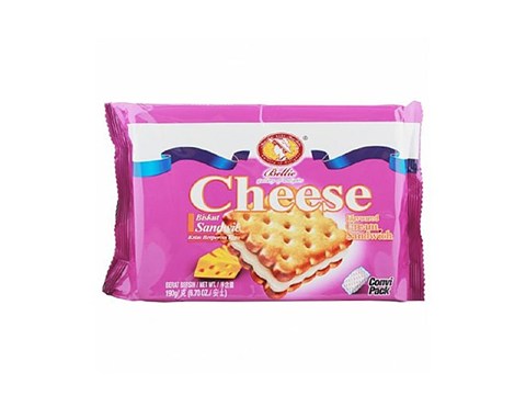 Bellie Cream Sandwich Biscuit - Cheese, 190 g