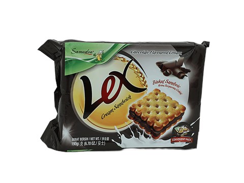 Samudra Lex Cream Sandwich Biscuits - Choco Flavour, 190 g