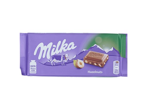 Milka Hazelnuts - Alpine Milk Chocolate, 100 g