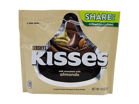 Hershey's Kisses Milk Chocolate with Almonds, 283 g
