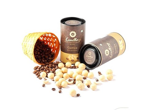 Lindberg White Chocolate Coated Coffee Beans, 100 g