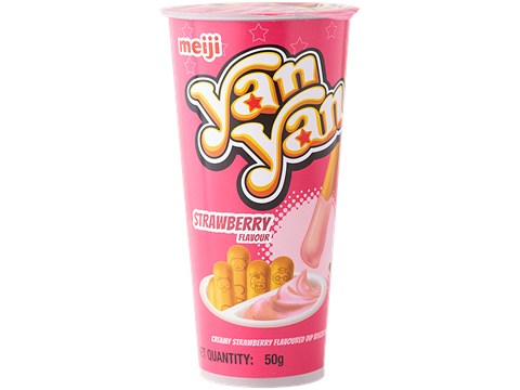 Yan Yan  Dip Biscuit - Creamy Strawberry Flavoured, 50 g