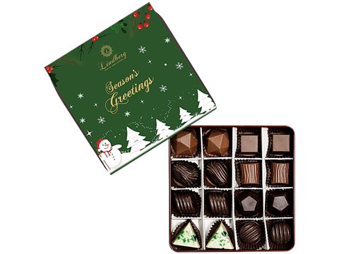 Lindberg Premium Christmas Assorted Chocolate Truffles Gift Box - Pure Cocoa Butter, 160 g
