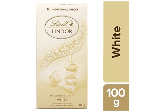 Lindt Lindor Singles - White, 100 g
