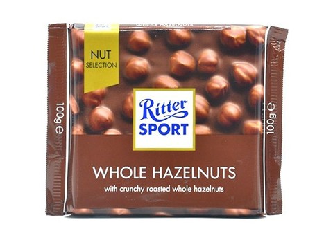 Ritter Sport White Chocolate - With Whole Hazelnuts, 100 g
