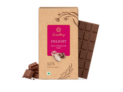 Lindberg Delight Dark Chocolate Bar - 55% Dark, 80 g