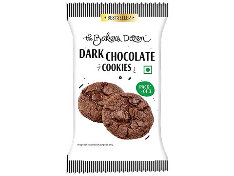 The Baker's Dozen Dark Chocolate Cookies, 25 g