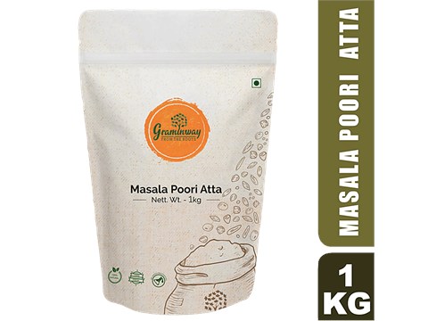 Graminway Masala Poori Atta - Spice Blended Wheat Atta, For Making Puris, Chapatis, Paranthas, 1 kg