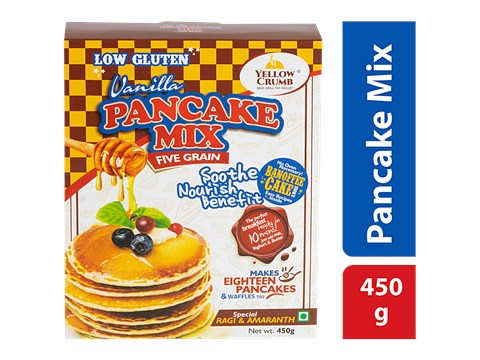 Yellow Crumb High Fiber & Protein Instant Five Grain Pancake Mix, 450 g