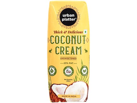 Urban Platter Unsweetened Coconut Cream, 250 ml