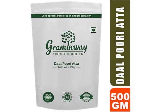 Graminway Daal Poori Atta - Blended Wheat Flour, For Making Bhedawi Poori, Chapati, 500 g