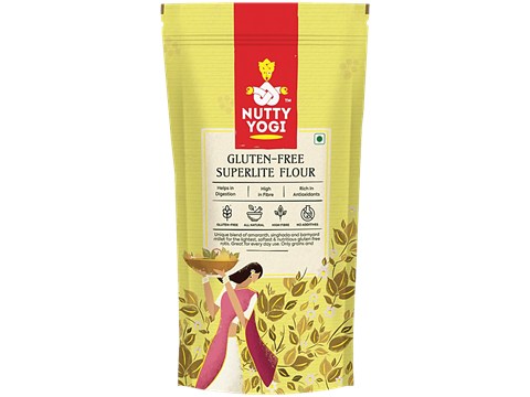 Nutty Yogi Super Lite Flour - Gluten Free, Rich In Antioxidant, Fibre & Vitamins, Boosts Immunity, 1 kg
