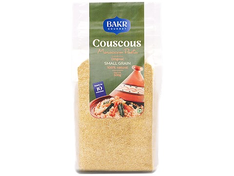 Bakr Gourmet Couscous Moroccan Pasta - Original Small Grain,Natural, 500 g