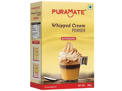 Puramate Whipped Cream Powder - Butterscotch, 100 g