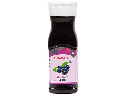 Puramate Blueberry Crush For Perfect Drink - Vegetarian, 250 ml