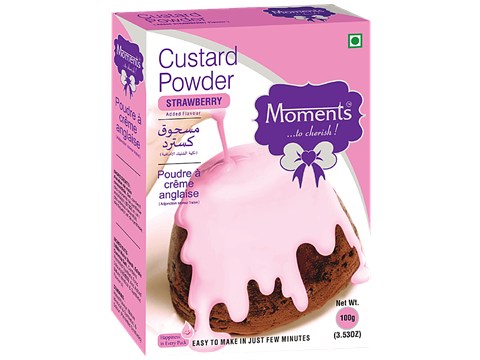 Moments Custard Powder - Strawberry, 100 g
