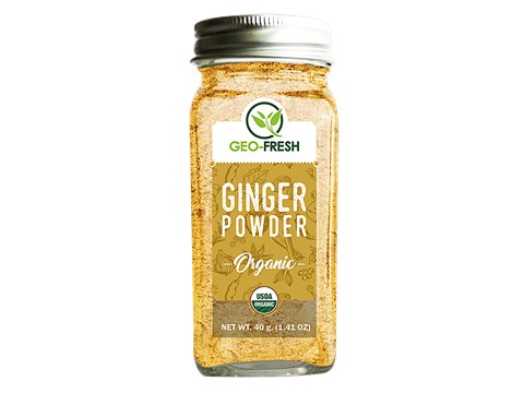Geo-Fresh Powder - Organic, Ginger, USDA Certified, 40 g