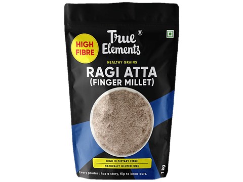 True Elements Ragi Atta/ Finger Millet - High Fibre, 1 kg