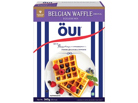 OUI Belgian Waffle Eggless Mix - Original, Signature Edition, Super Soft, Fluffy, 360 g