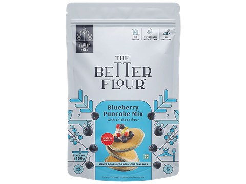 The Better Flour Blueberry Pancake Mix - With Chickpea Flour, 150 g