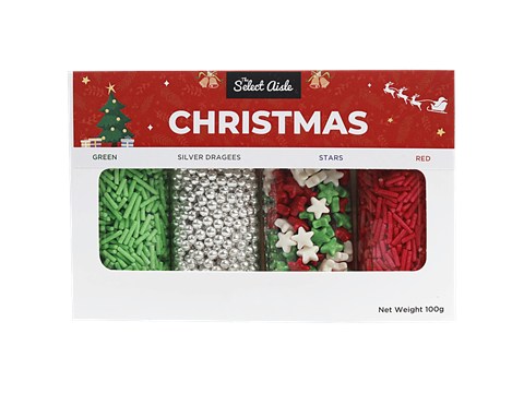 The Select Aisle Cake Decor - Christmas Combo Sprinkles, 100 g