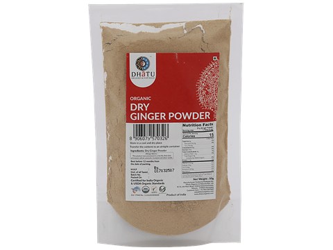 Dhatu Organics & Naturals Powder - Organic Dry Ginger, 50 g