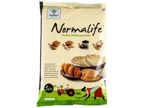 Supreem Super Foods Normalife - Multipurpose Flour Mix, Wheat, Fenugreek & Black Seeds, 500 g