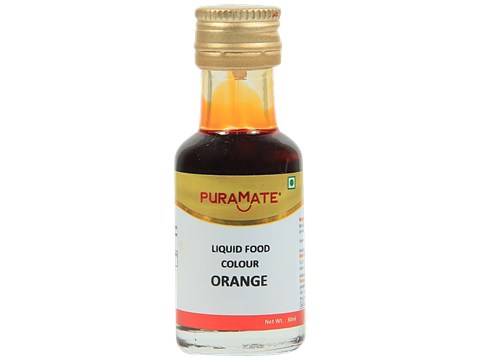 Puramate Liquid Food Colour - Orange, 30 ml