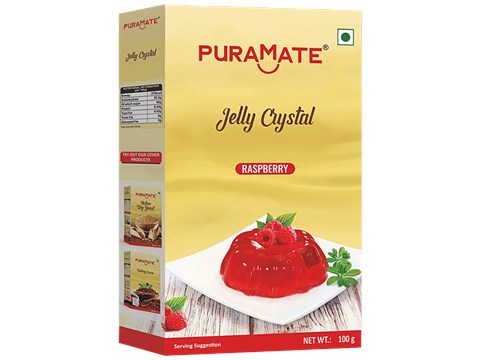 Puramate Jelly Crystal - Raspberry, 100 g