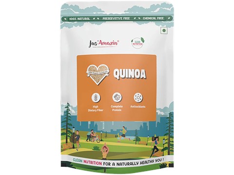 Jus Amazin Organic Quinoa - High Protein Superfood, Rich in Dietary Fiber & Anti-Oxidants, 1 kg