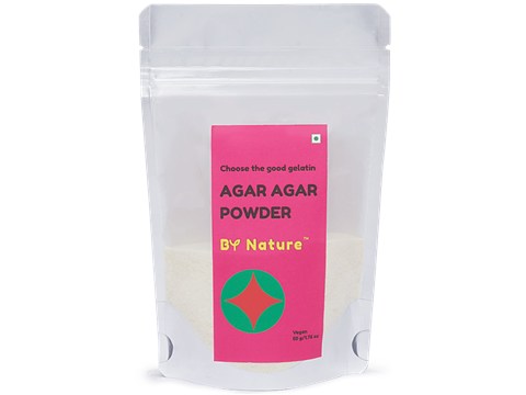By Nature Agar Agar - Vegetarian Gelatin Powder, 50 g