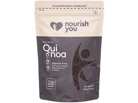 Nourish you Certified Organic Black Quinoa, 500 g