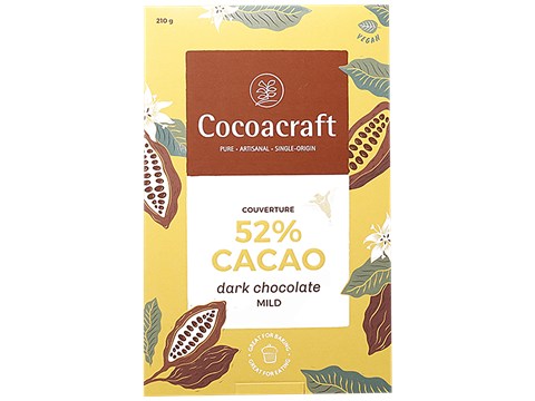 Cocoacraft Dark Chocolate - 52% Cacao Couverture, 210 g