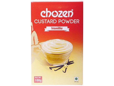 CHOZEN Custard Powder - Vanilla, Flavoured Thickening Agent, For Desserts, Baking, 100 g