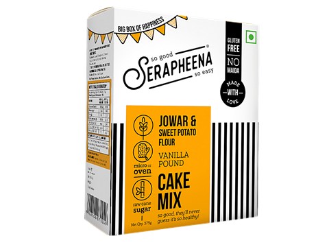 Serapheena Jowar & Sweet Potato Flour Cake Mix - Vanilla Pound, Gluten-Free, No Preservatives, 375 g