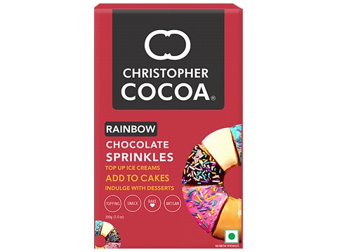 Christopher Cocoa Rainbow Chocolate Sprinkles, 200 g