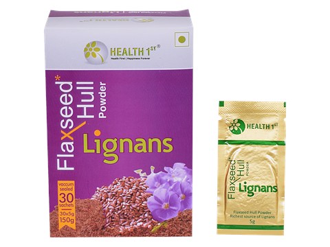 Health 1st Flaxseed Hull Powder - Lignans, 150 g