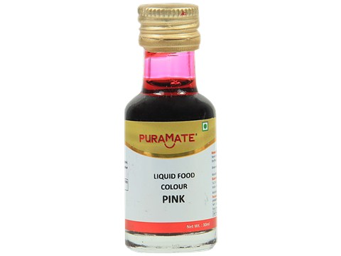 Puramate Liquid Food Colour - Pink, 30 ml