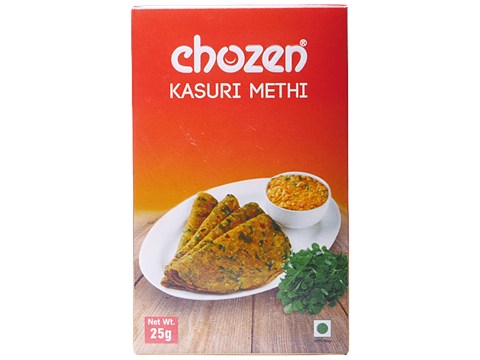 CHOZEN Kasuri Methi - Dried Fenugreek, Adds Distinct Flavour, For Savoury Recipes, 25 g