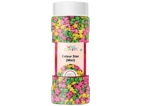 Wow Confetti TM Colour Stars Mini, 75 g