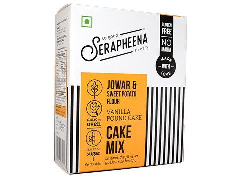 Serapheena Jowar & Sweet Potato Flour Cake Mix - Vanilla Pound, Gluten Free, 185 g
