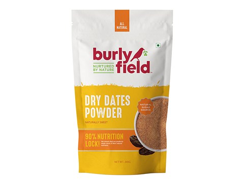 Burlyfield Dry Dates Powder - Natural Source Of Sugar, Boosts Energy, 200 g