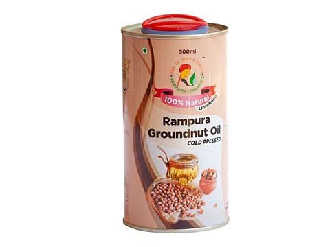 Rampura Groundnut Oil - Cold Pressed, 500 g