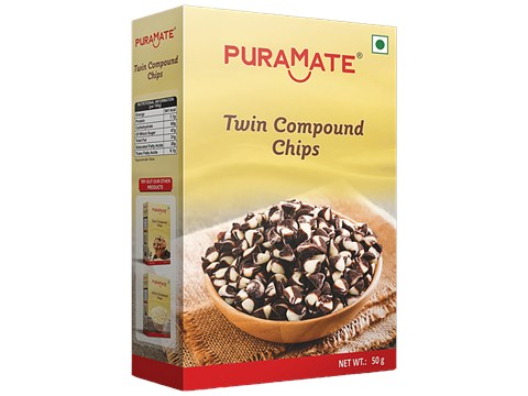 Puramate Twin Compound Chips - Smooth, Crunchy, Creamy, Used As Toppings, 50 g